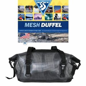 NWT Seattle Sports Black Heavy-duty vinyl Mesh Duffel Bag